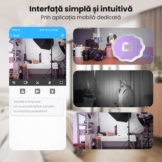 Cameră De Supraveghere În Ceas Wifi 1080p Full Hd Card De 8gb Inclus Viziune Nocturnă Detectare Mișcare Alerte Telefon Înregistrare Audio Video Aplicație Ios Android Supraveghere Casă Birou