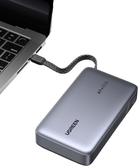 Ugreen PB550 Power Bank 20000mAh 67W με Θύρα USB-A και Θύρα USB-C Power Delivery Γκρι