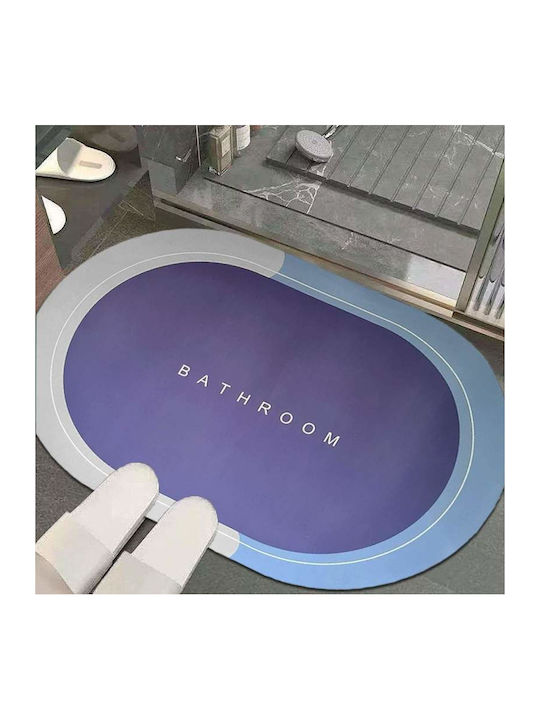 Rutschfest Set Badematten Oval Blue/purple 57x38cm 2Stück