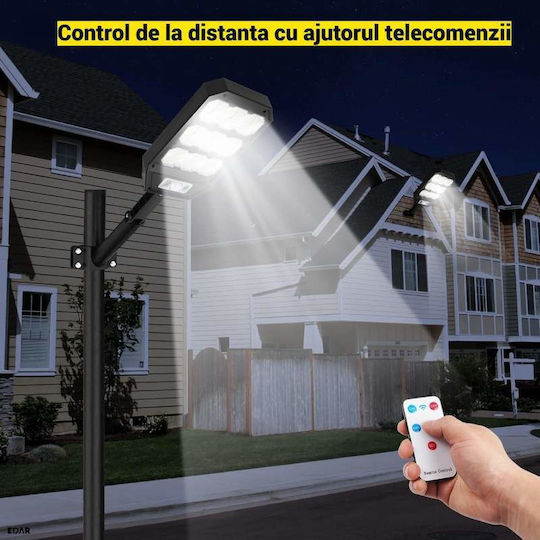 Lampă Solară Stradală cu Senzor de Mișcare, Fotocelulă și Telecomandă IP65