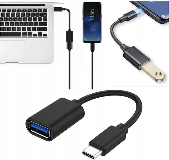 Adaptor Usb-c La Usb 3.0 Zola 60w 3a Tehnologie Pd Lungime 15 Cm Viteză Transfer 10 Gb S Negru