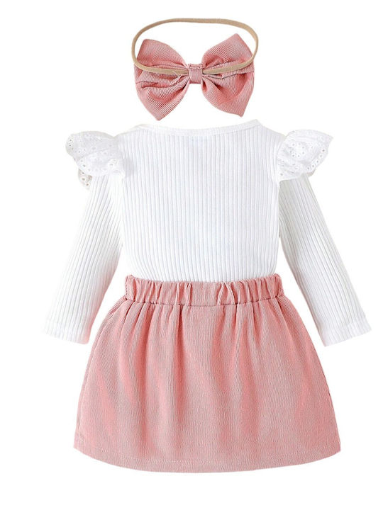 Комплект Зима 2бр Pink/White