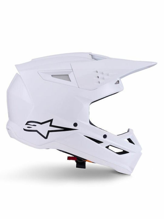 Alpinestars SM3 White Gloss Κράνος Μηχανής Motocross DOT / ECE 22.06