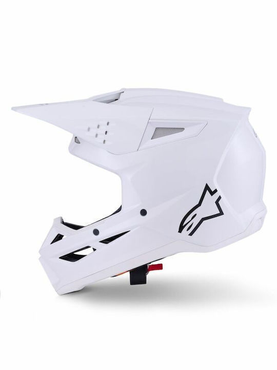 Alpinestars SM3 White Gloss Κράνος Μηχανής Motocross DOT / ECE 22.06
