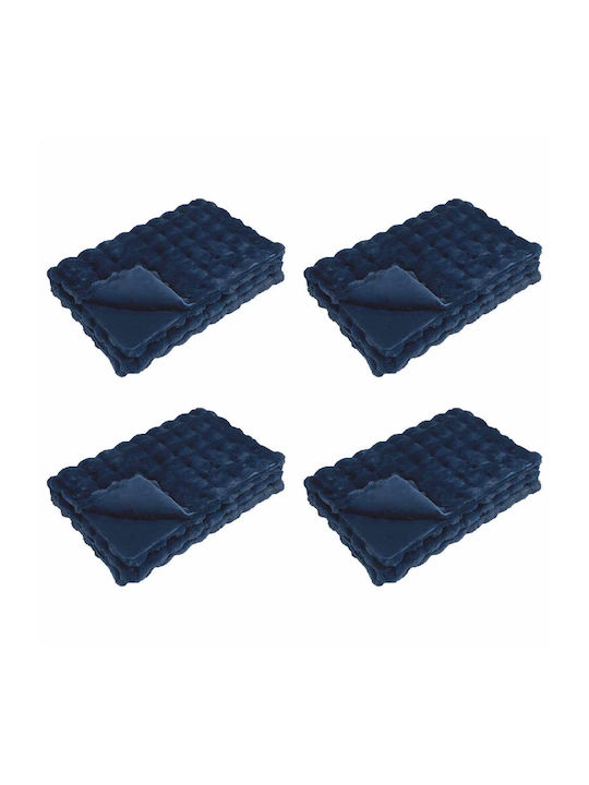 vidaXL Pelzige Decke Übergröße 220x240cm Meeresblau