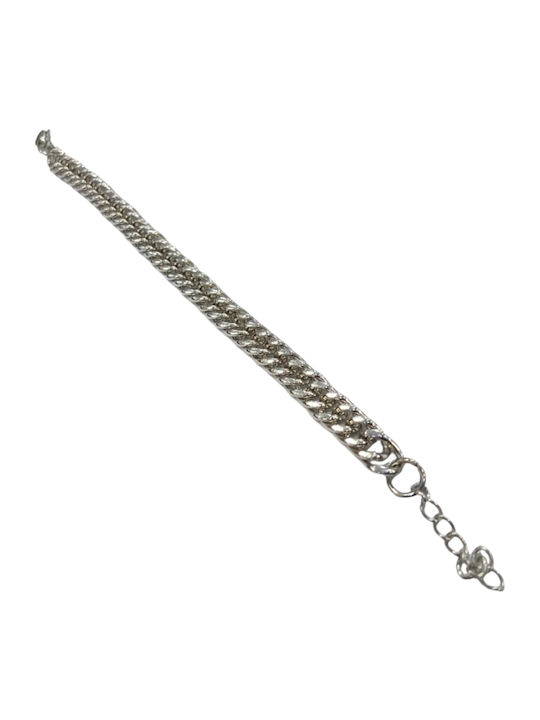 Kalliopi Silver Ανδρικό Βραχιόλι Αλυσίδα από Ατσάλι 22cm