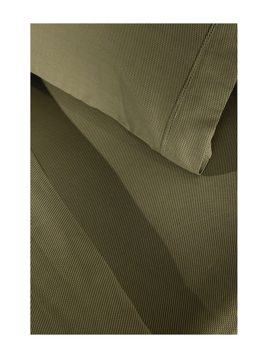 Guy Laroche Cotton Duvet Cover Single 165x225 Minimal Khaki