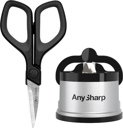 Anysharp Classic Silver Sharpener Set Plus Mini Scissors