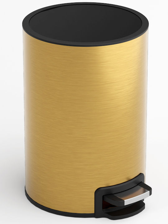 Imex Metallisch Badezimmer Mülleimer 5Es Gold