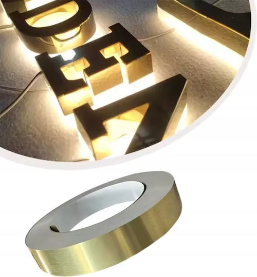 Bandă Adezivă Decorativă Autoadezivă Interior Zola Lungime 50 M Lățime 2 Cm PVC Flexibil Auriu