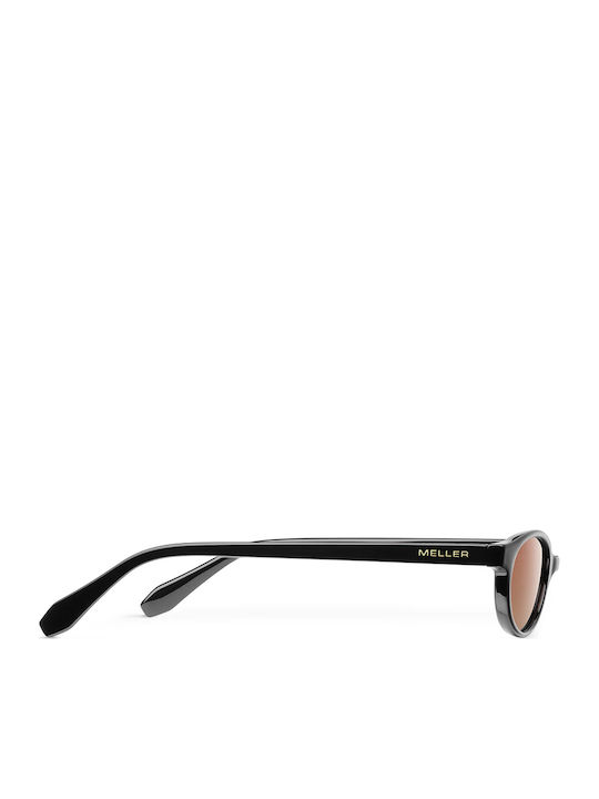 Meller Binti Woman Sunglasses With Black Horn-Rimmed Frame And Brown Lens