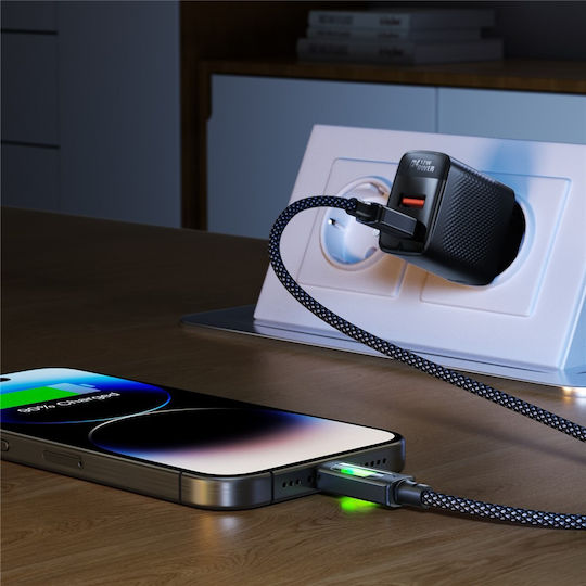 Acefast USB 2.0 Kabel USB-C männlich - USB-C 60W Schwarz 1.2m