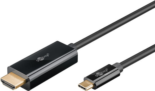 Goobay HDMI 2.0 Premium Високоскоростен 4K 60Hz HDR Кабел HDMI Мъжки - HDMI Мъжки 1м Черен