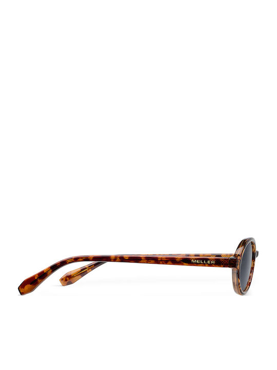 Meller Oba Unisex Sunglasses with Brown Tartaruga Horn-Rimmed Frame and Grey Lens OB-TIGCAR