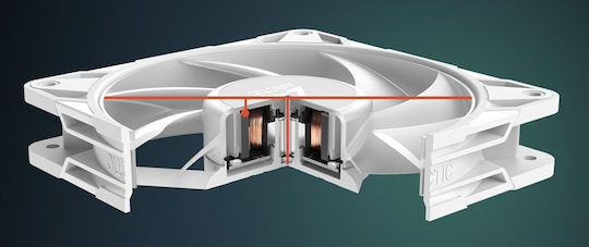 Arctic P14 Pro Case Fan 140mm 2500rpm with ARGB Lighting and 4-Pin PWM Connection 3pcs White