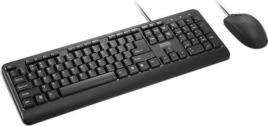 Lenovo 160 Combo Комплект клавиатура и мишка Английски US Черен