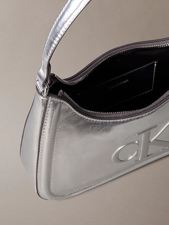 Damentasche Schultertasche Silber