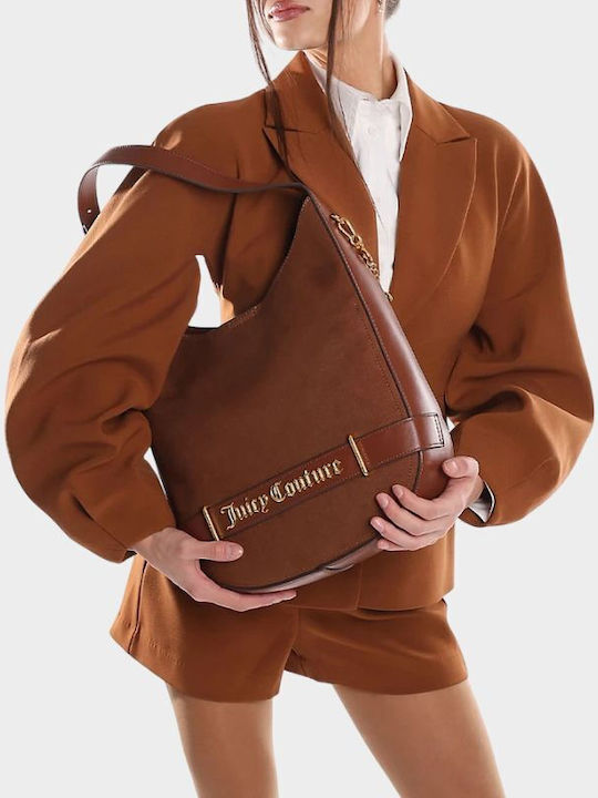Γυναικεία Hobo Τσάντα Suede Καφέ