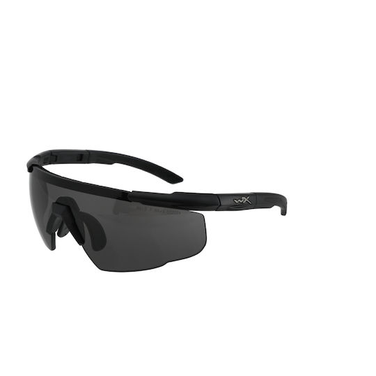 Wiley X Shooting Glasses Saber Advanced Set of 2 Lenses with Anti-Glare Solar and Anti-Scratch Protection Black
