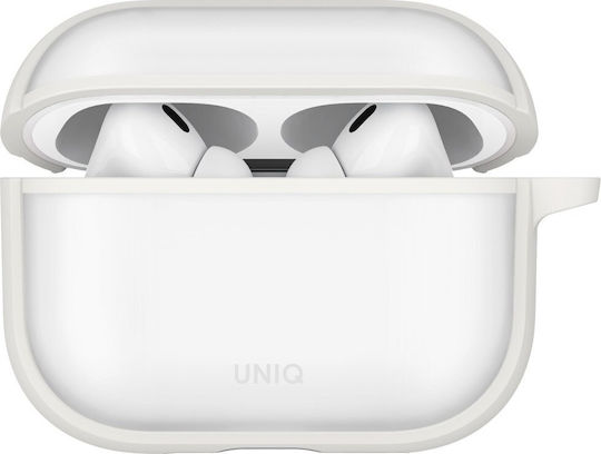 Uniq Case Silicone / Plastic with Hook in White color for Apple AirPods Pro