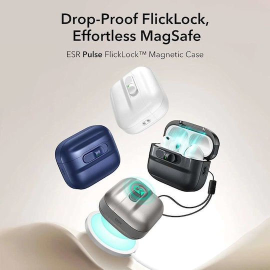 ESR Pulse Magnetic Flicklock Plastic Case in Black for Apple AirPods Pro 3