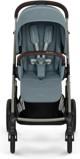 Cybex Talos S Lux Adjustable Baby Stroller Suitable for Newborn Stormy Blue / Taupe Frame 14.2kg