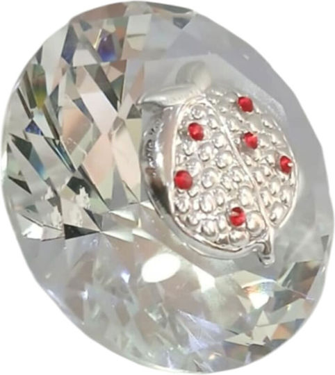 Kalliopi Silver Lucky Charm Pomegranate White 6x6cm 1pcs