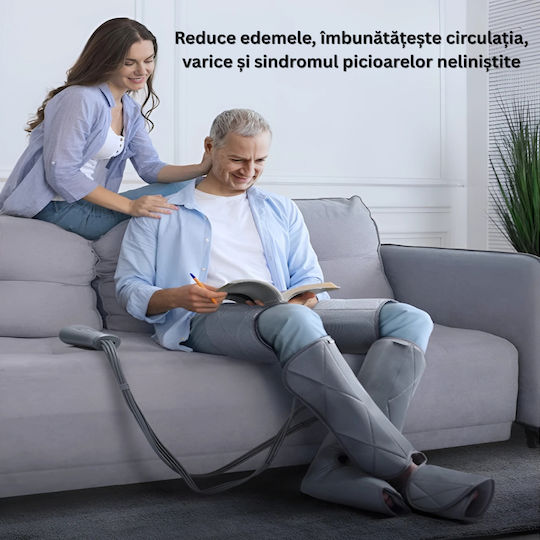 Massagegerät für die Beine mit Heizfunktion Gray