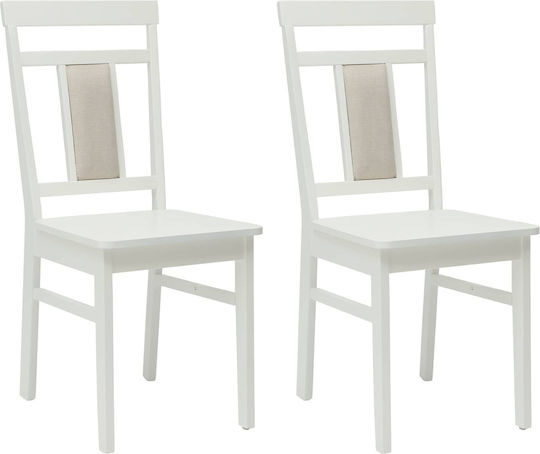 Столове Трапезария 36x44.5x91.5бр 2бр Бял