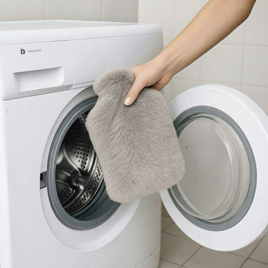 Termofor în culoarea Gri pentru sticle de apă caldă și pachete de gheață Mâini 33x21cm 1800ml
