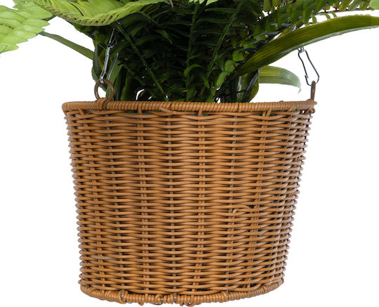 Globostar Artificial Garden Fern Hanging Bouquet Plant 20629 Artificial Hanging Decorative Fern Plant H56cm