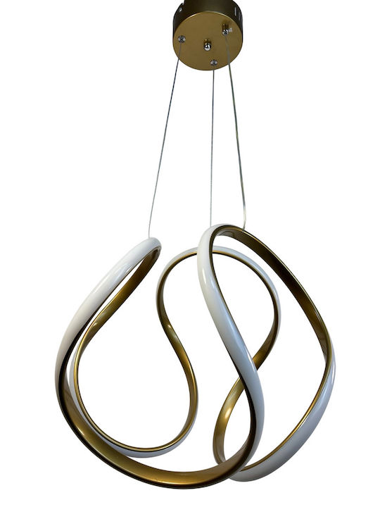 Epiplo-Fos Hängelampe Gold 30x30x80cm.
