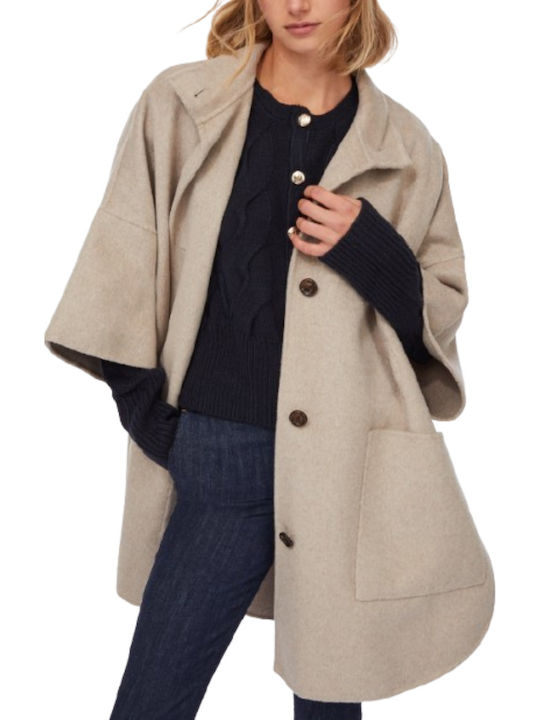 Cappotto Women's Biege Coat with Belt