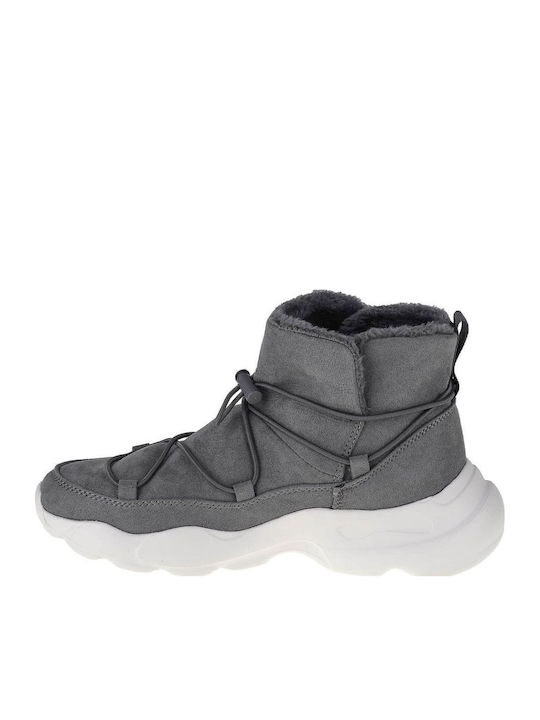 Shoes Suede Women's Ankle Boots Gray