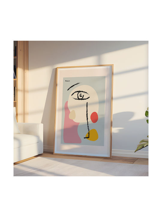 Poster Pablo Picasso Abstract Collage Art235 50cm X 70cm White Wooden Frame