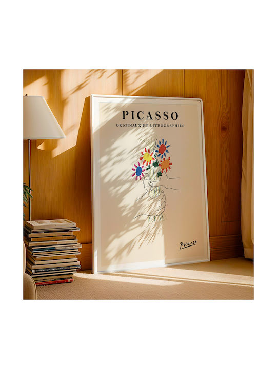 Poster Pablo Picasso Bouquet Peace Art250 21cm X 30cm Λευκό Κάδρο Pvc