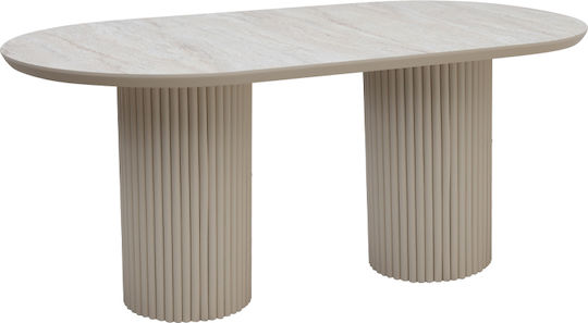 Hazar Masă de Sufragerie Travertin - Sandstone 180x90x77cm GP038-0031,1