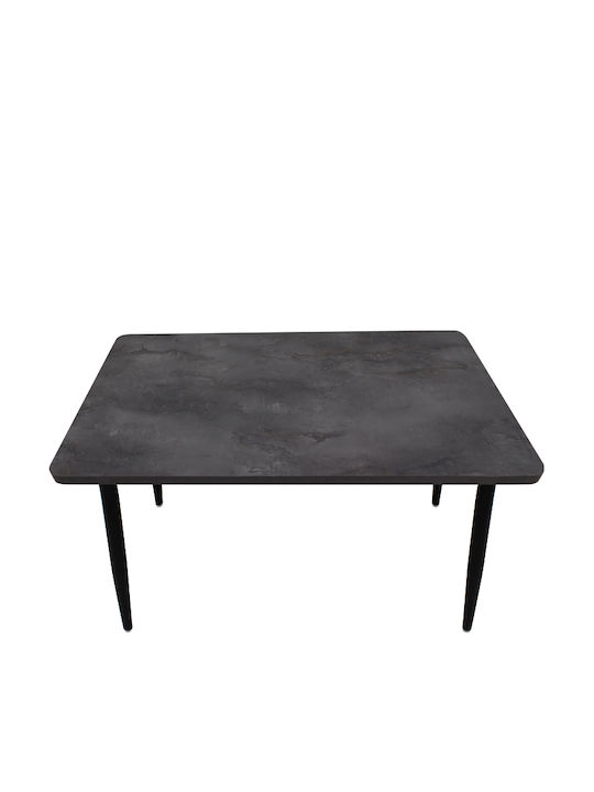 Levico Table Dining Room Wooden Dark Concrete Grey 120x70x75cm