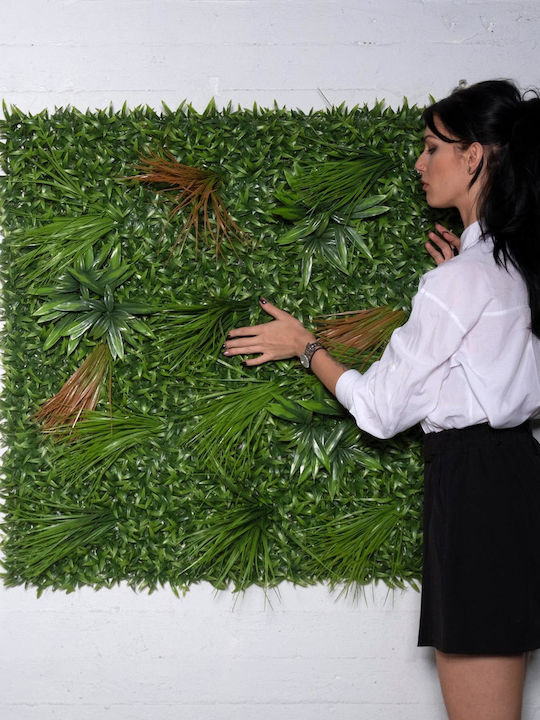 Supergreens Artificial Foliage Panel Drakaina Chortari Heads 1x1m Artificial