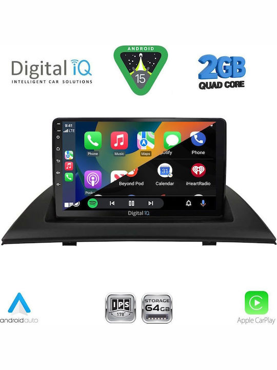 Digital IQ Car Audio System for BMW X3 (E83) 2003-2010 (Bluetooth/USB/WiFi/GPS/Apple-Carplay/Android-Auto) with Touch Screen 9"