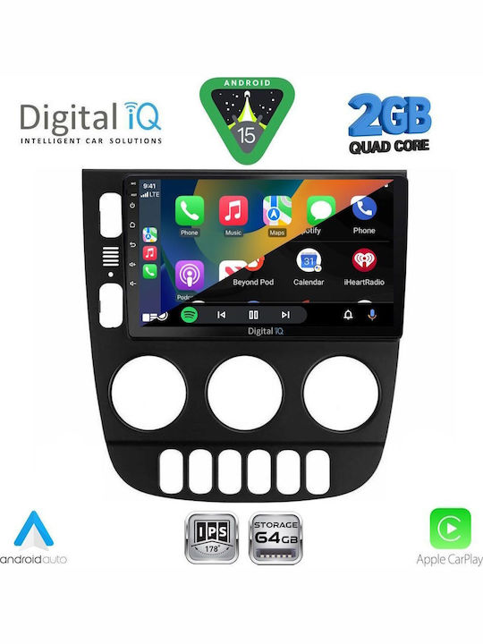 Digital IQ Car Audio System for Mercedes-Benz ML 2002-2005 (Bluetooth/USB/WiFi/GPS/Apple-Carplay/Android-Auto) with Touch Screen 9"