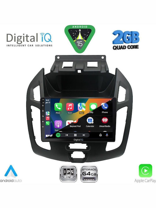 Digital IQ Car Audio System for Ford Transit Connect 2013-2018 (Bluetooth/USB/WiFi/GPS/Apple-Carplay/Android-Auto) with Touch Screen 9"