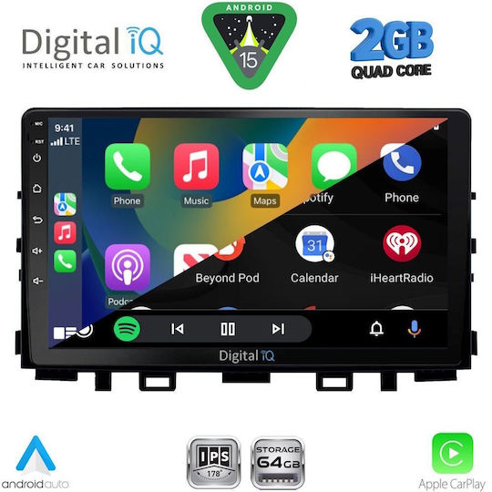 Digital IQ Ηχοσύστημα Αυτοκινήτου για Kia Rio / Stonic 2018 (Bluetooth/USB/WiFi/GPS/Apple-Carplay/Android-Auto) με Οθόνη Αφής 9"