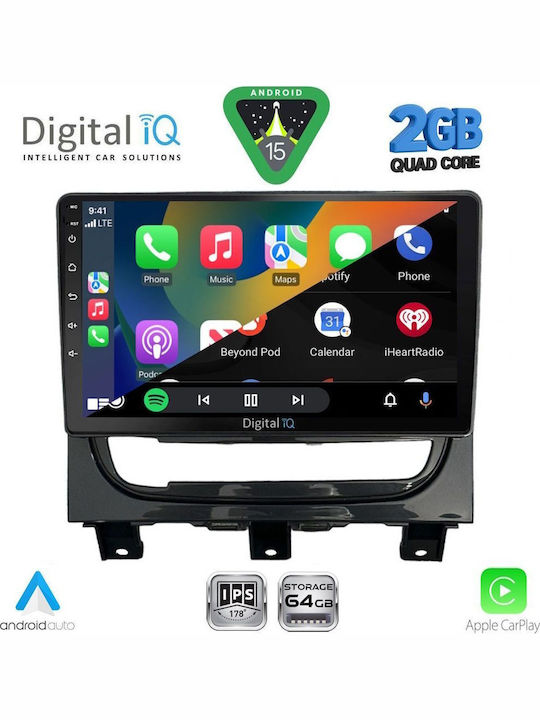 Digital IQ Car Audio System for Fiat Strada 2012-2020 (Bluetooth/USB/WiFi/GPS/Apple-Carplay/Android-Auto) with Touch Screen 9"