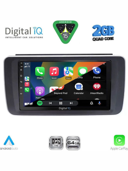 Digital IQ Car Audio System for Nissan Leaf 2018 (Bluetooth/USB/WiFi/GPS/Apple-Carplay/Android-Auto) with Touch Screen 9"