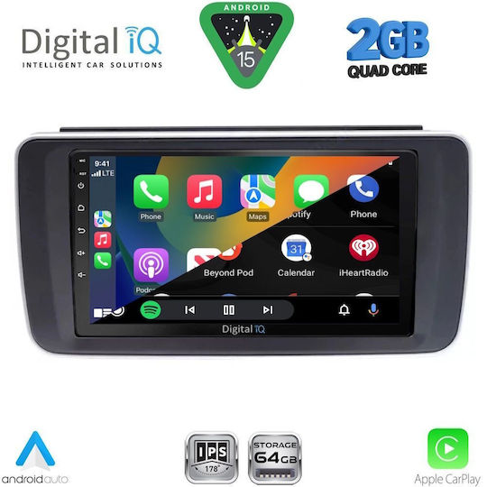 Digital IQ Ηχοσύστημα Αυτοκινήτου για Nissan Leaf 2018 (Bluetooth/USB/WiFi/GPS/Apple-Carplay/Android-Auto) με Οθόνη Αφής 9"