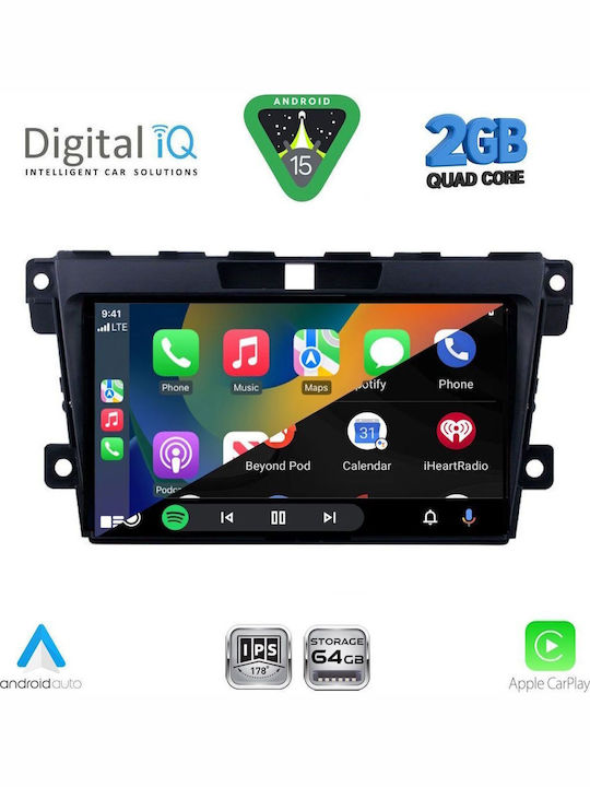 Digital IQ Car Audio System for Mazda CX-7 2006-2012 (Bluetooth/USB/WiFi/GPS/Apple-Carplay/Android-Auto) with Touch Screen 9"
