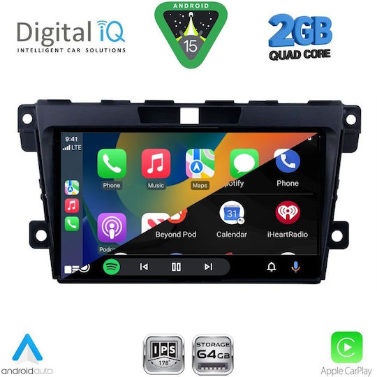 Digital IQ Car Audio System for Mazda CX-7 2006-2012 (Bluetooth/USB/WiFi/GPS/Apple-Carplay/Android-Auto) with Touch Screen 9"