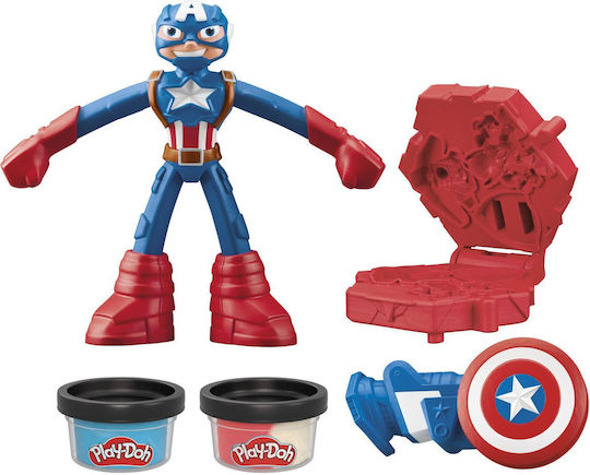Hasbro Play-Doh Set Aluat De Modelare Plasticină Captain America Marvel Pentru 3+ Ani