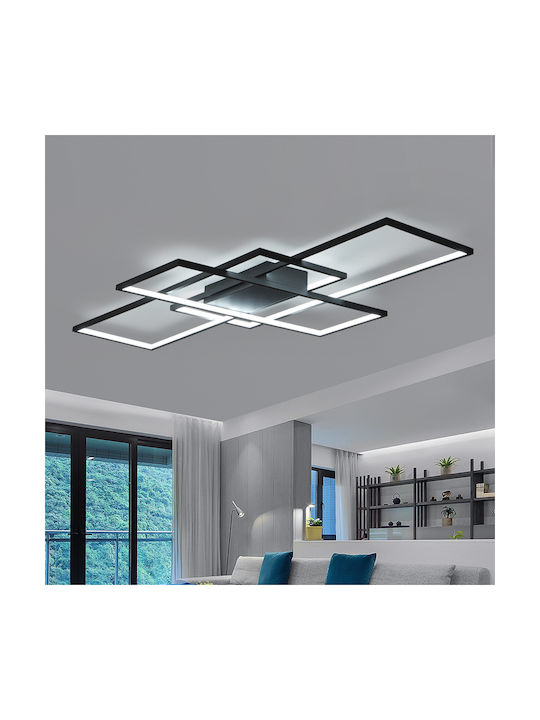 Home Lighting Πλαφονιέρα Οροφής 86εκ. Μαύρη με Ενσωματωμένο LED